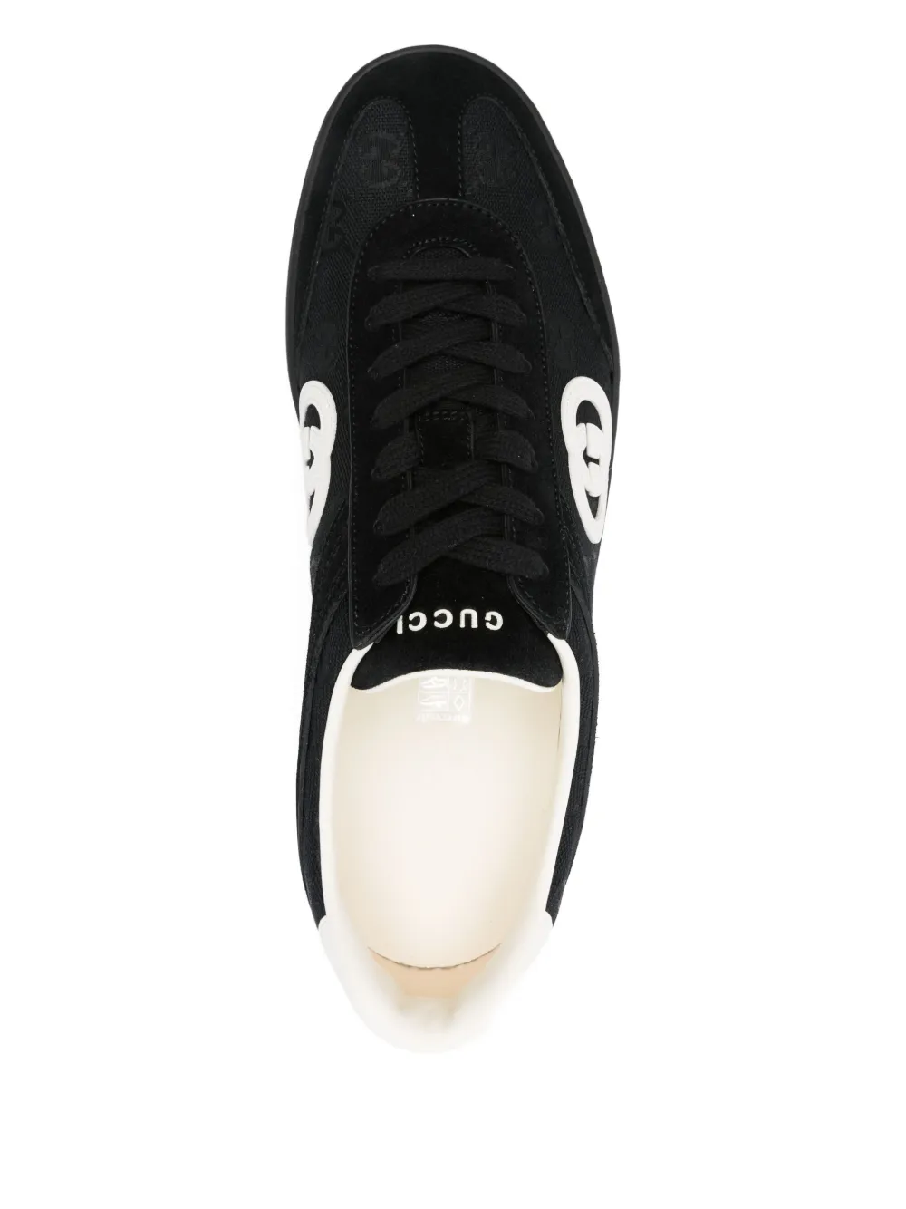 Gucci monogram lace-up sneakers Black
