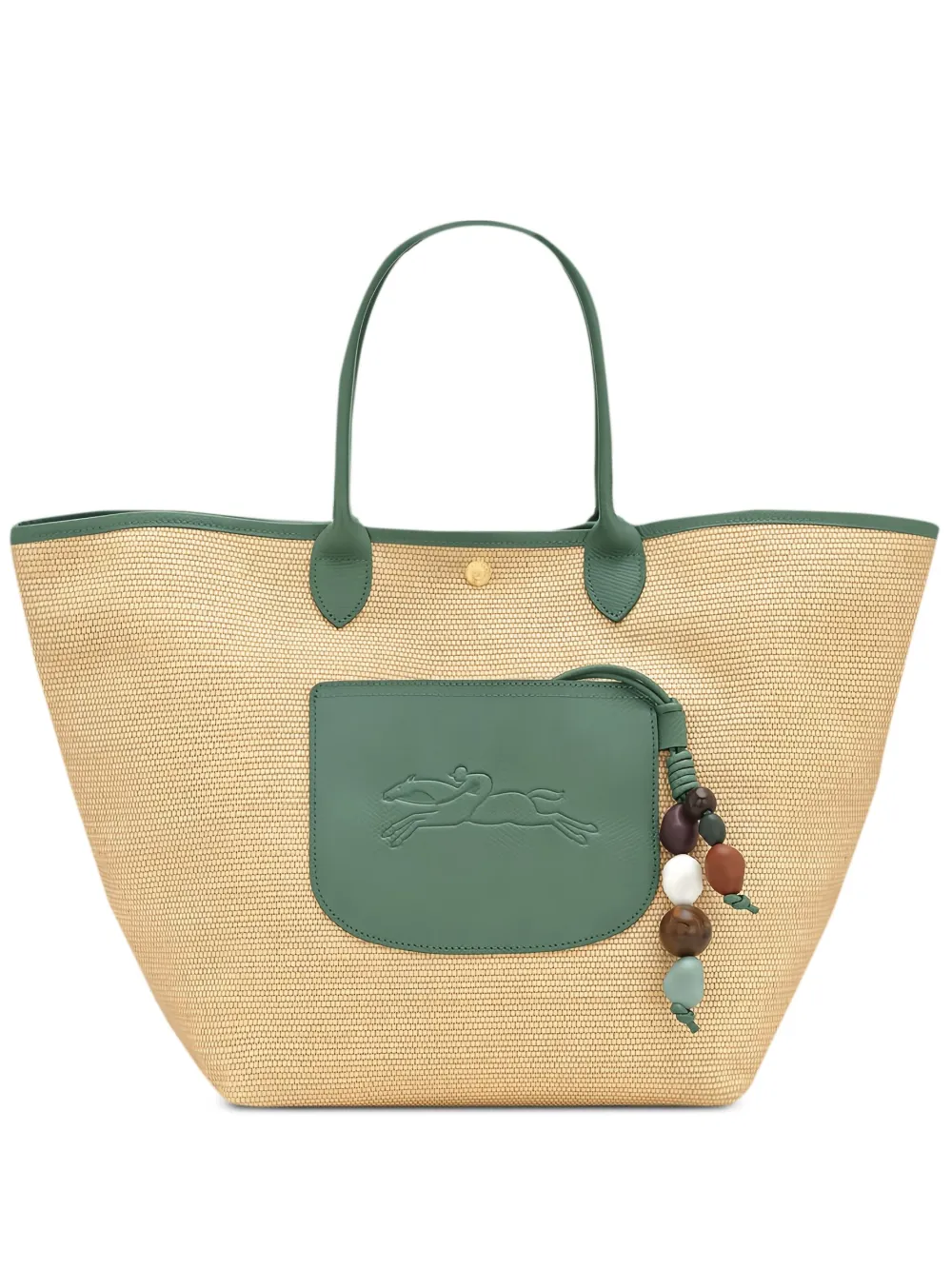 Longchamp Le Pliage woven shoulder bag Beige