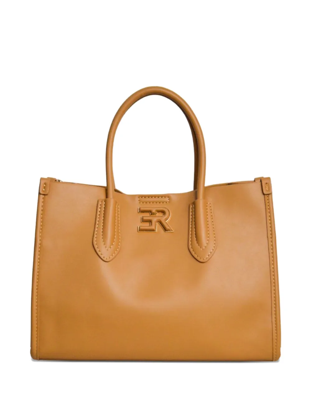 Ermanno Firenze Logo-plaque Top-handles Tote Bag In Brown