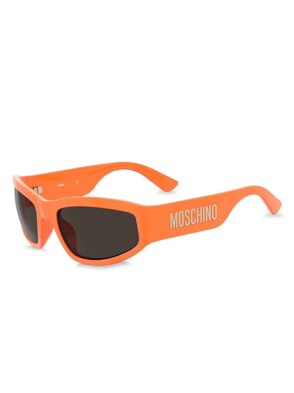 Moschino Eyewear logo-lettering rectangle-frame sunglasses Oranje
