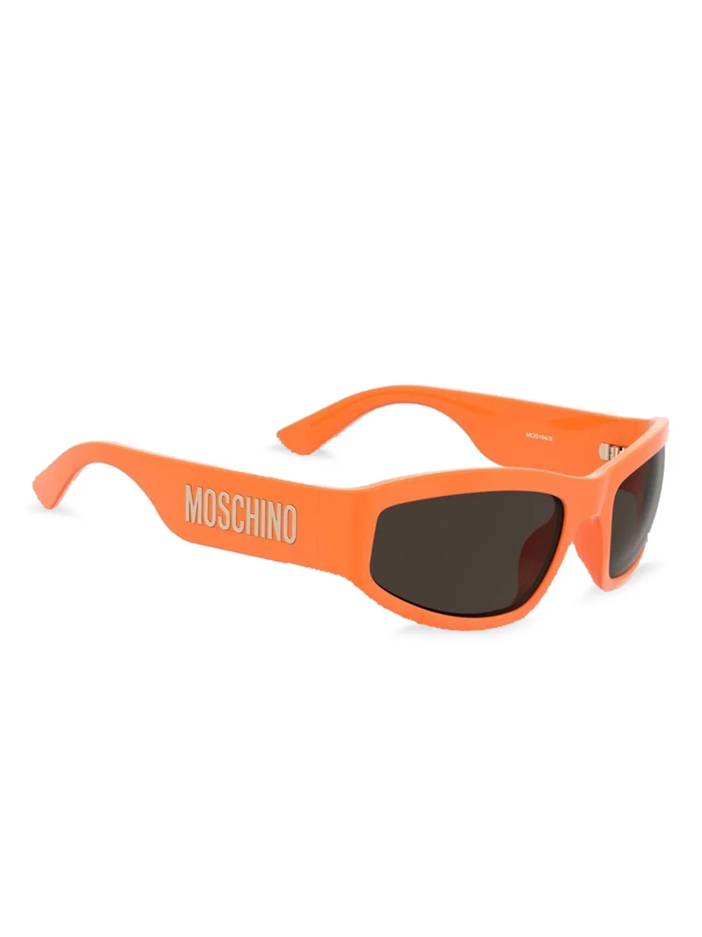 Moschino Eyewear logo-lettering rectangle-frame sunglasses Oranje