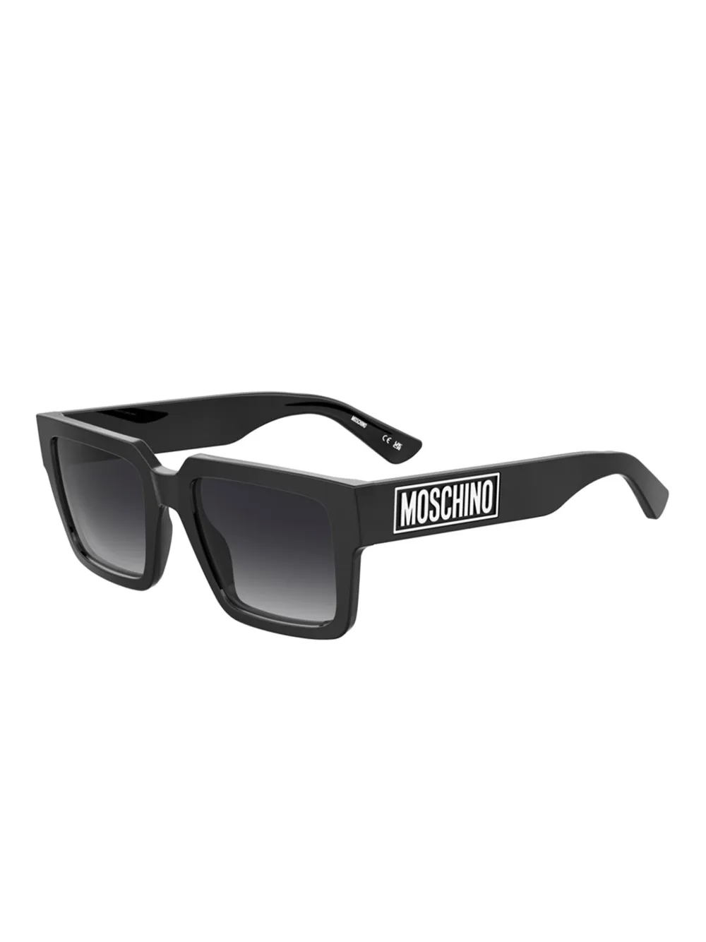 Moschino logo-print square sunglasses Zwart
