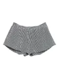 Hunza G gingham-check shorts - Black