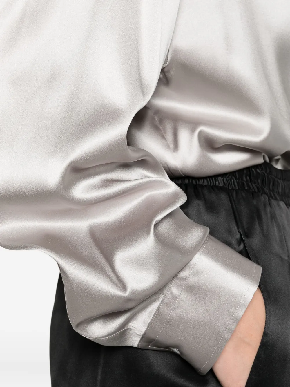 Ermanno Scervino button-down satin shirt Grijs