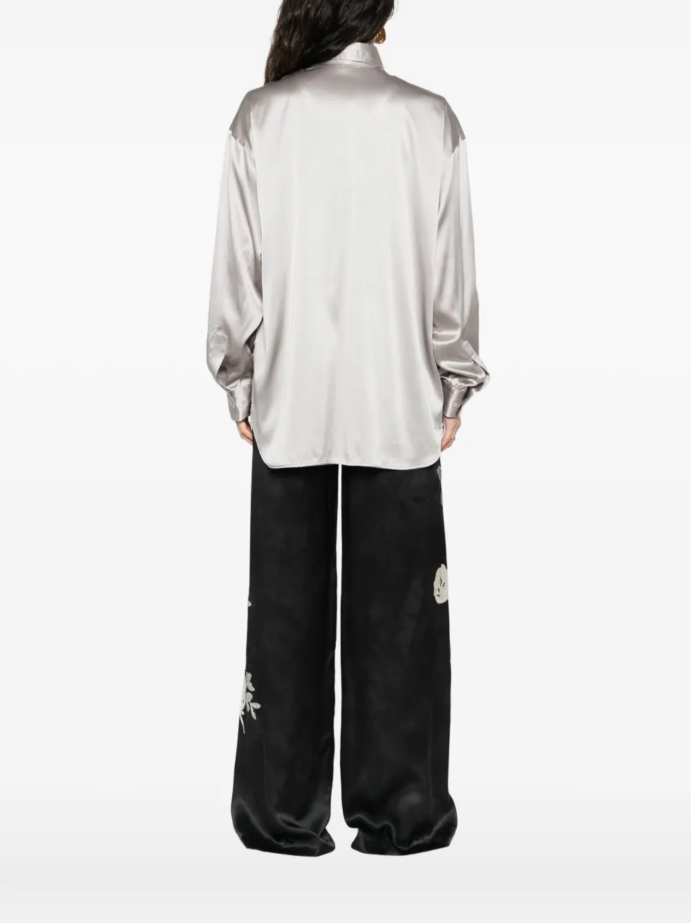 Ermanno Scervino button-down satin shirt Grijs