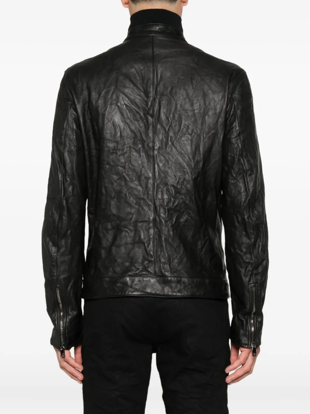 Dolce & Gabbana Lamsleren jack met rits Zwart