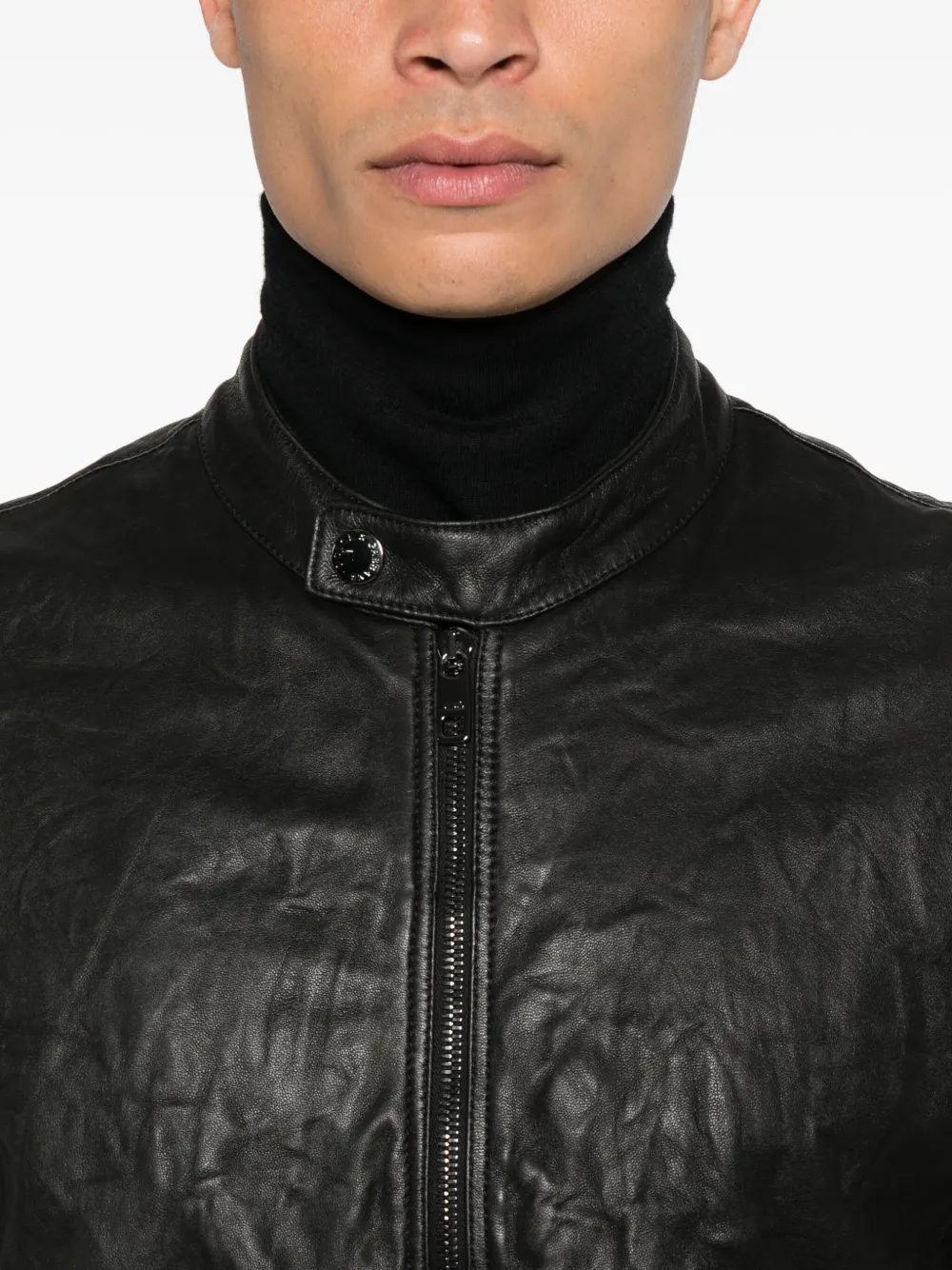 Dolce & Gabbana Lamsleren jack met rits Zwart