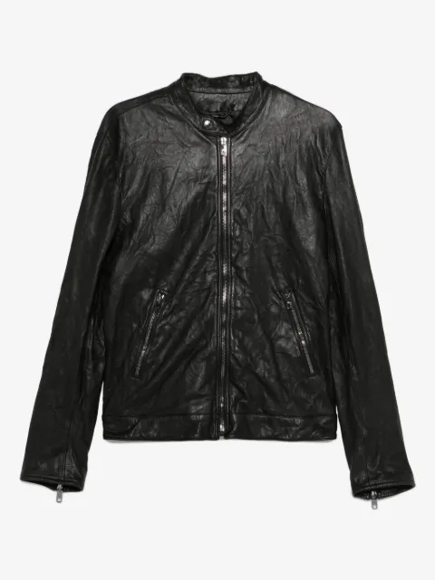 Dolce & Gabbana zip-fastening lambskin leather jacket