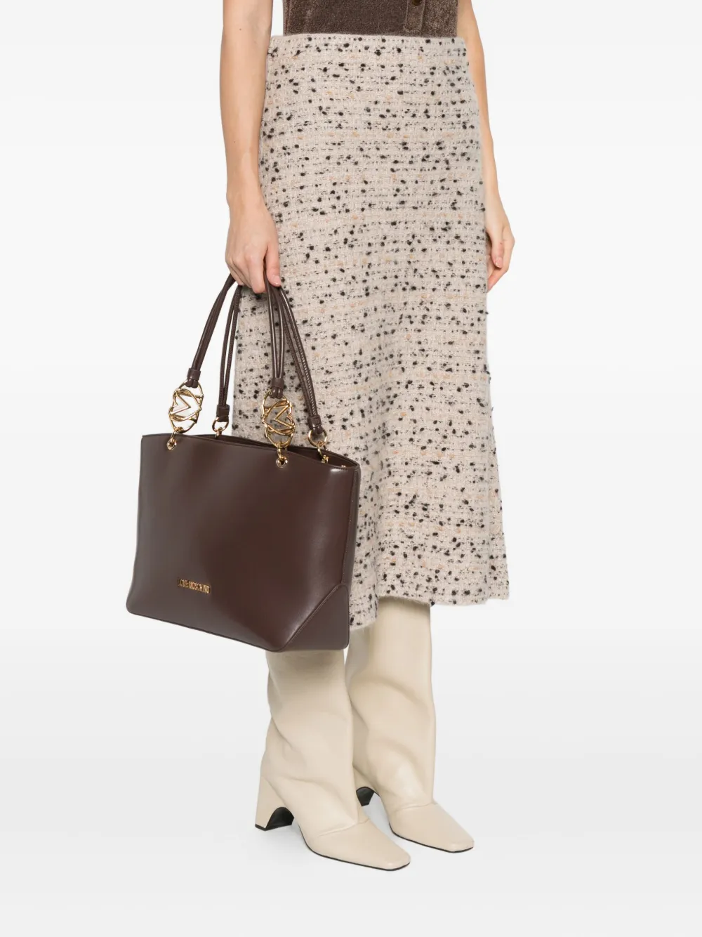 Love Moschino Jewel tote bag Bruin