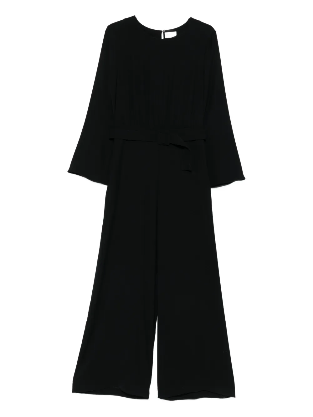 P.a.r.o.s.h Belted Wide-leg Jumpsuit In Black