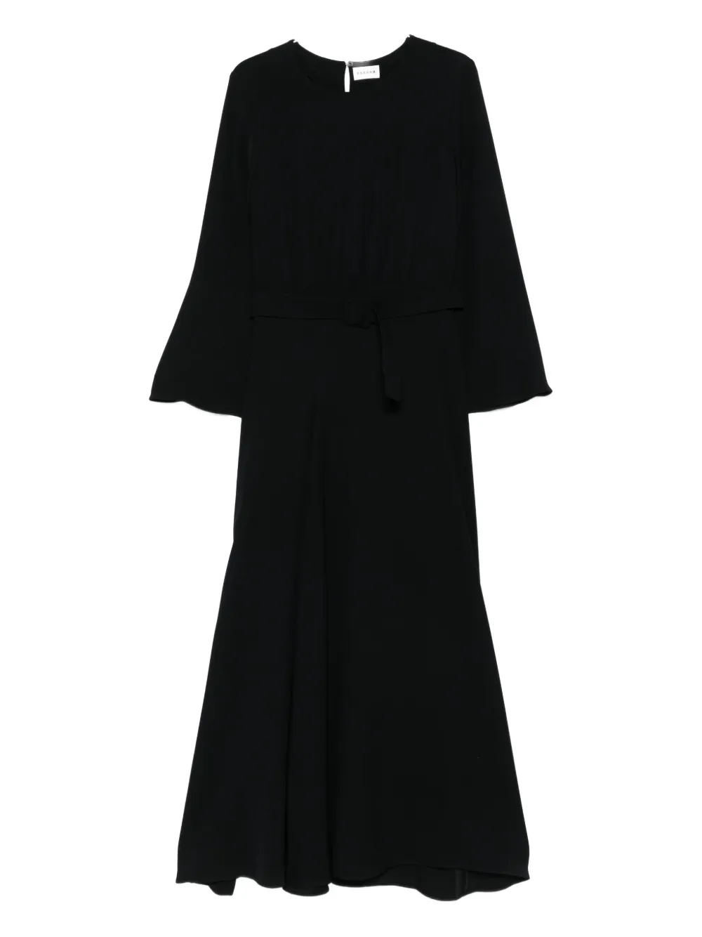 P.a.r.o.s.h Belted Flared Dress In Black