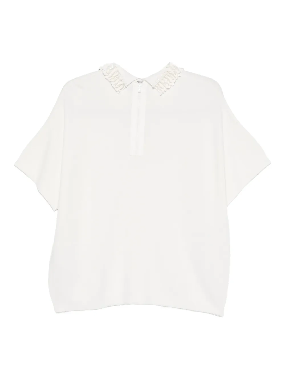 LIU JO Blouse met ruchekraag - Wit