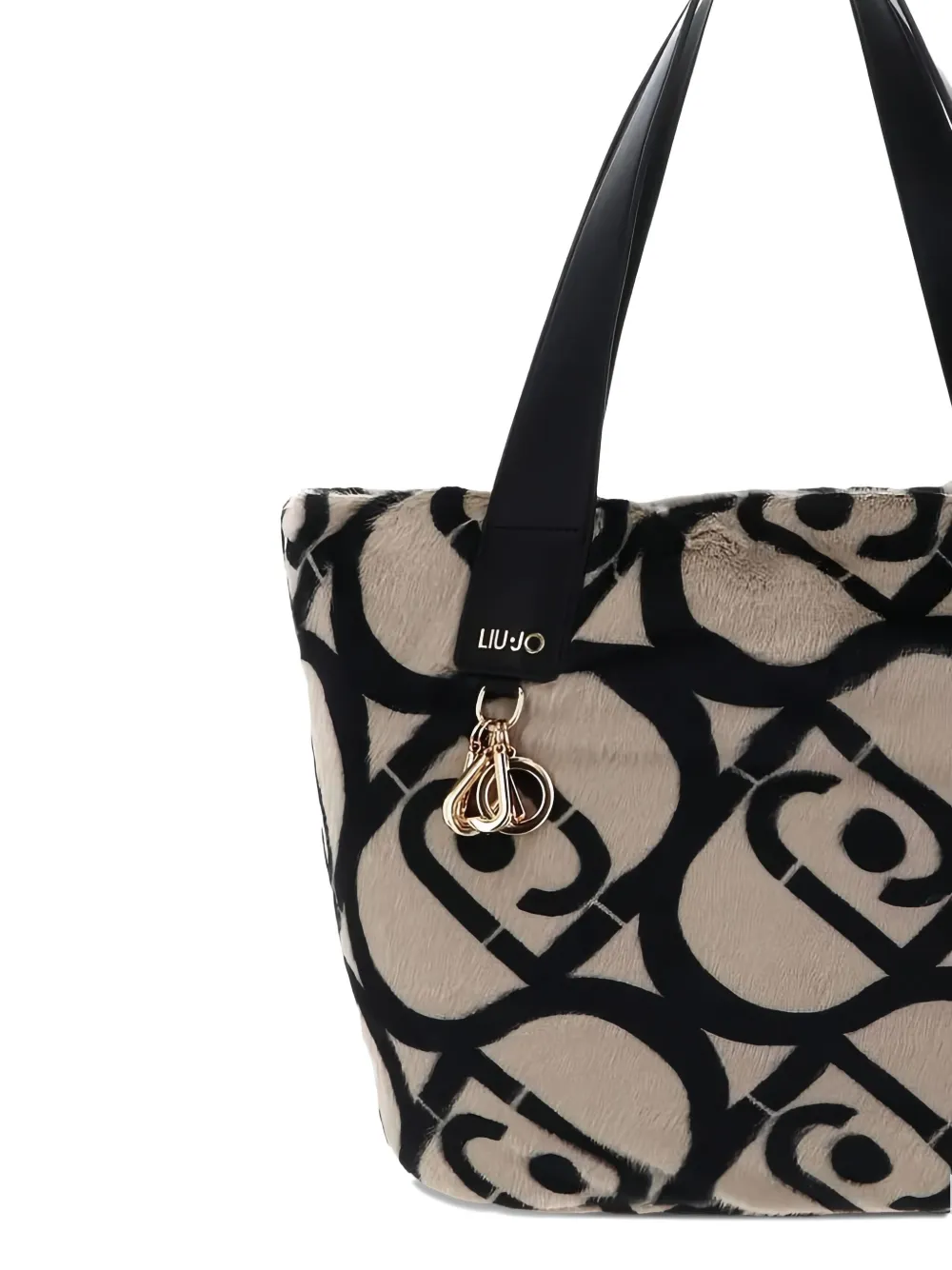 Liu •jo Logo-print Shoulder Bag In Black