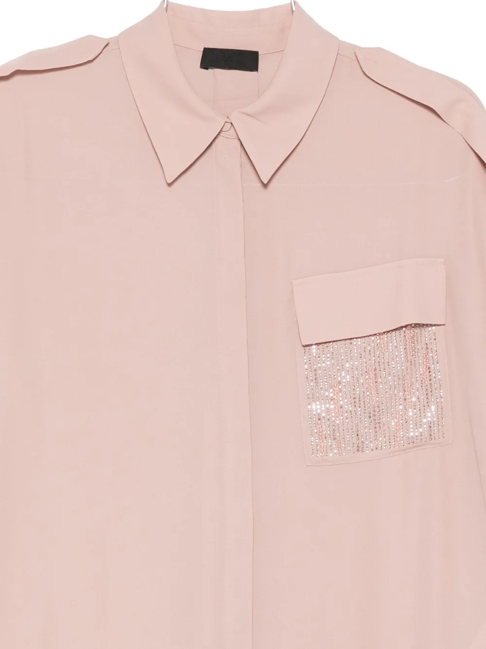 Liu •jo Sequin Pocket Shirt In Pink