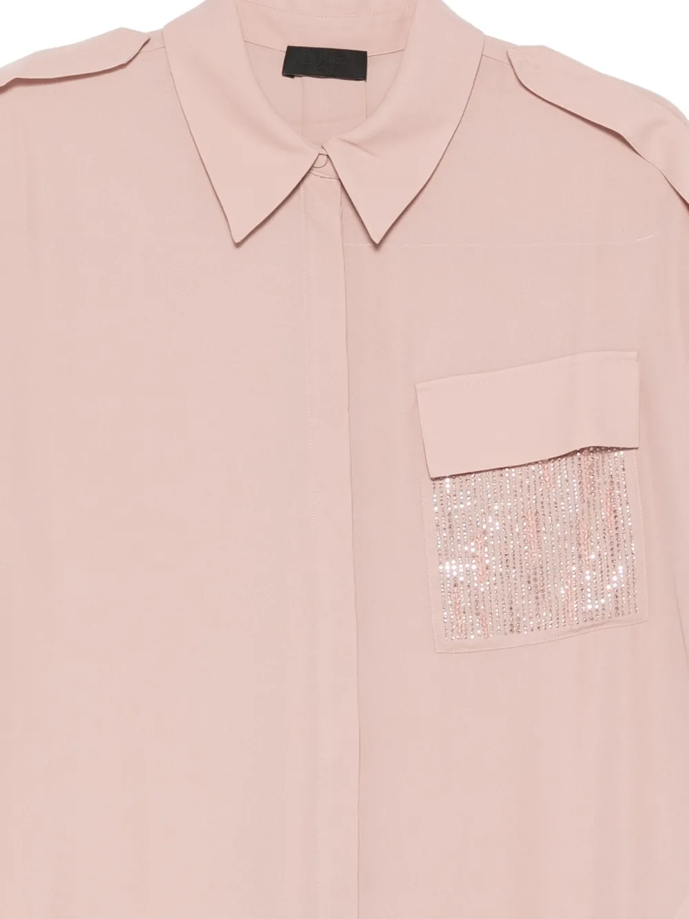 LIU JO T-shirt met pailletten en zak Roze