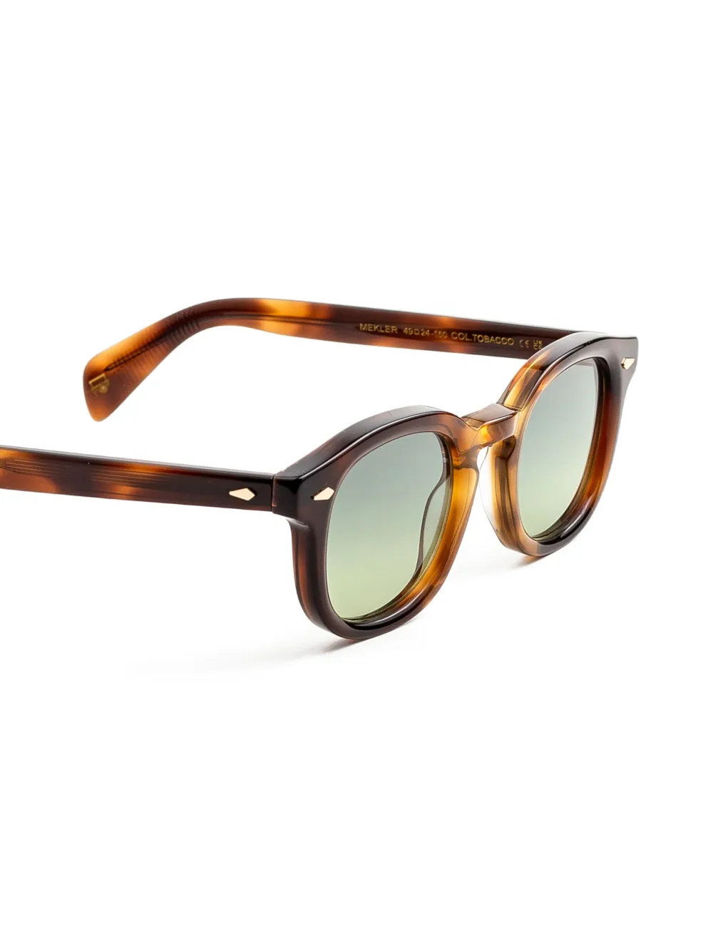 Moscot Mekler zonnebril met rond montuur Bruin