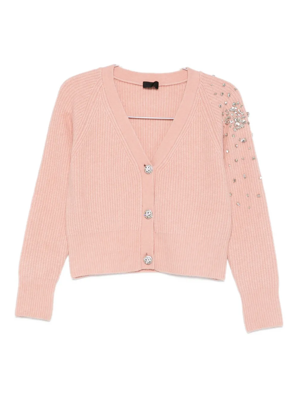 Liu •jo Long-sleeve Cardigan In Pink