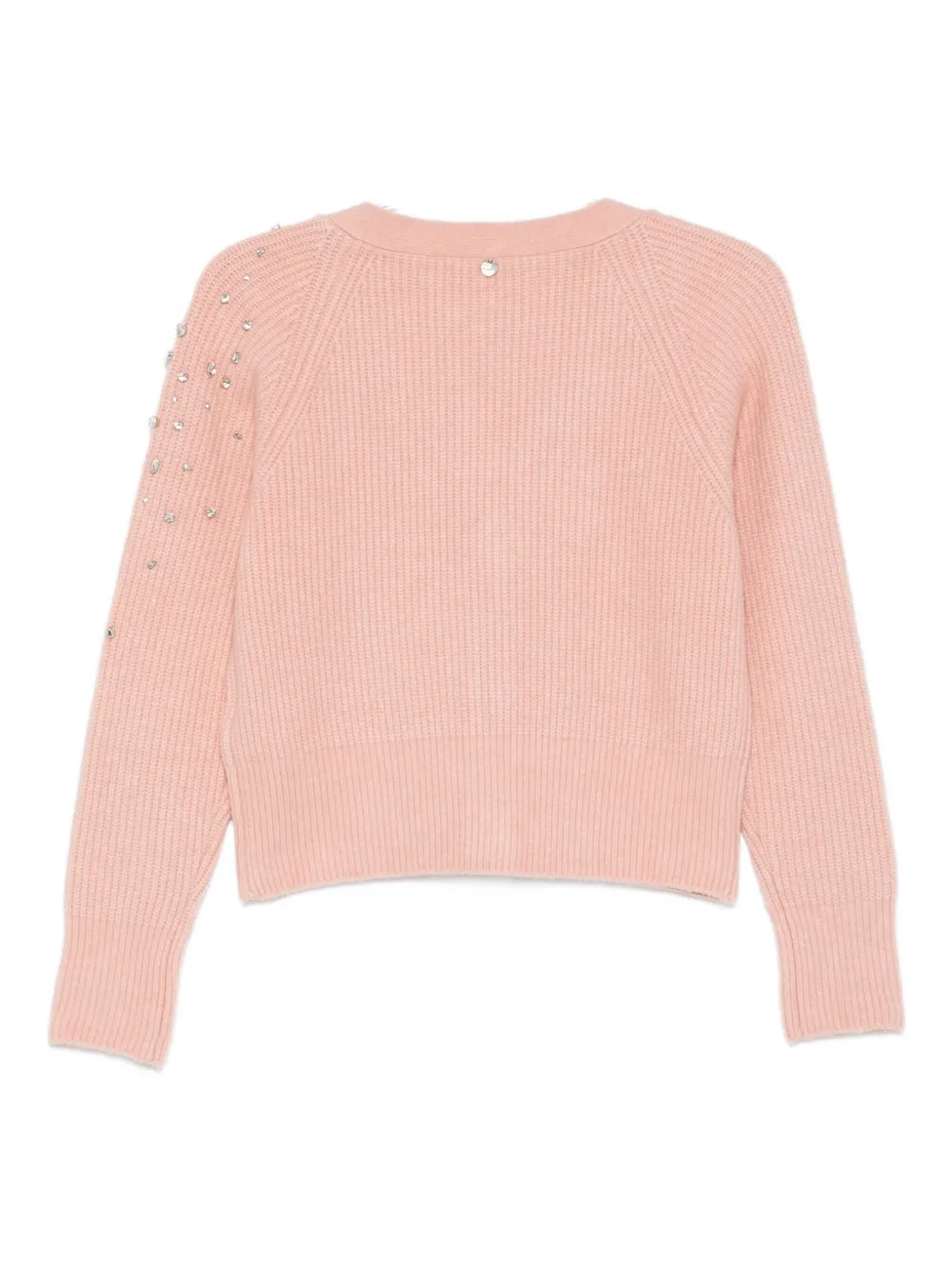 Liu •jo Long-sleeve Cardigan In Pink