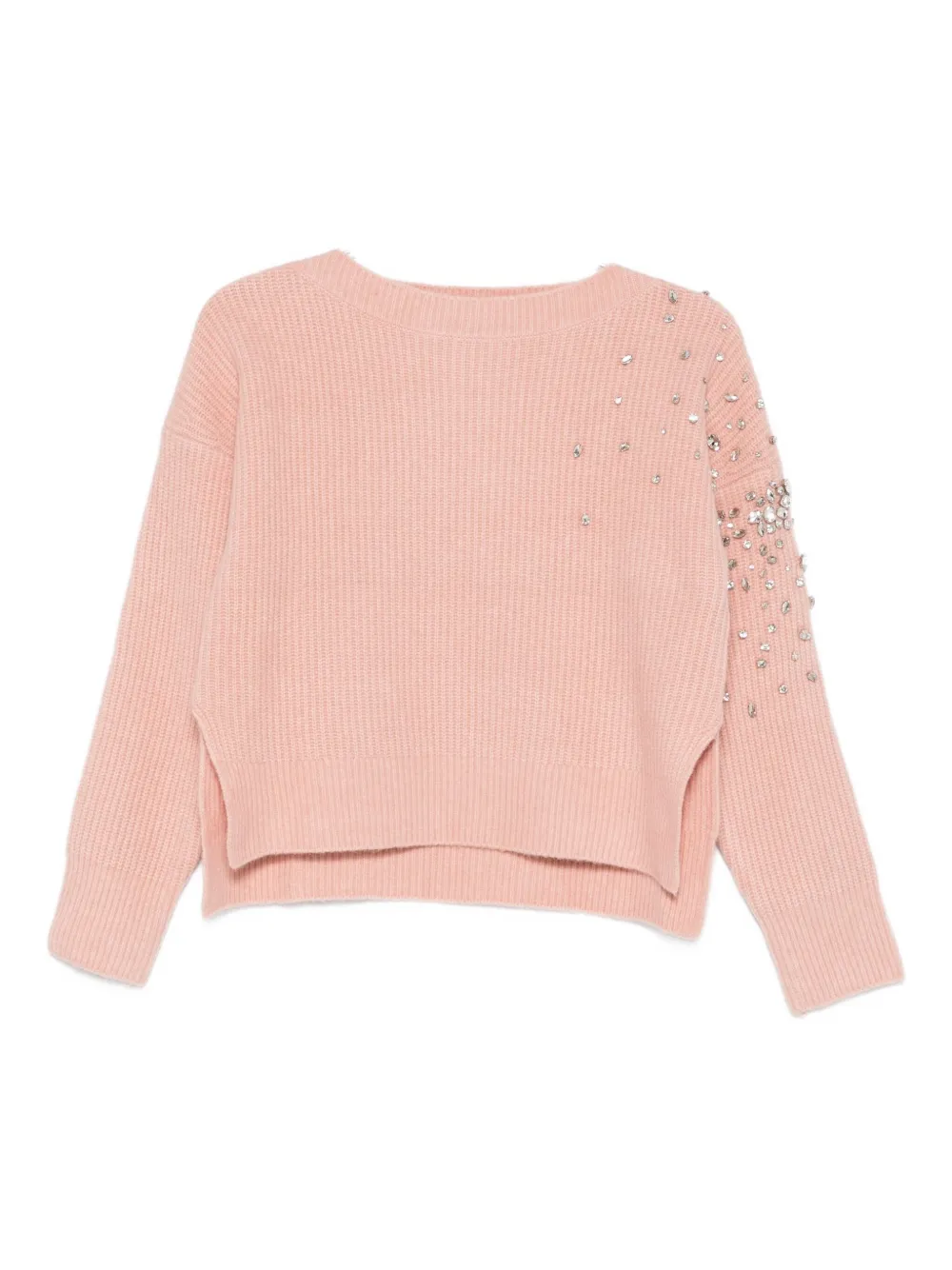 Liu •jo Embellished Sweater In Pink
