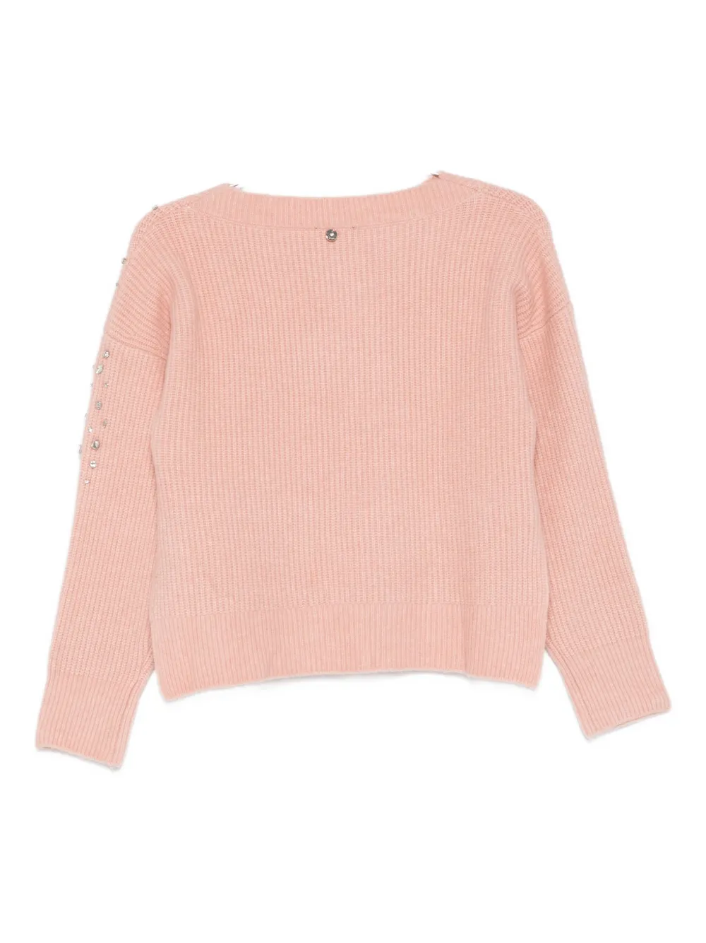 Liu •jo Embellished Sweater In Pink