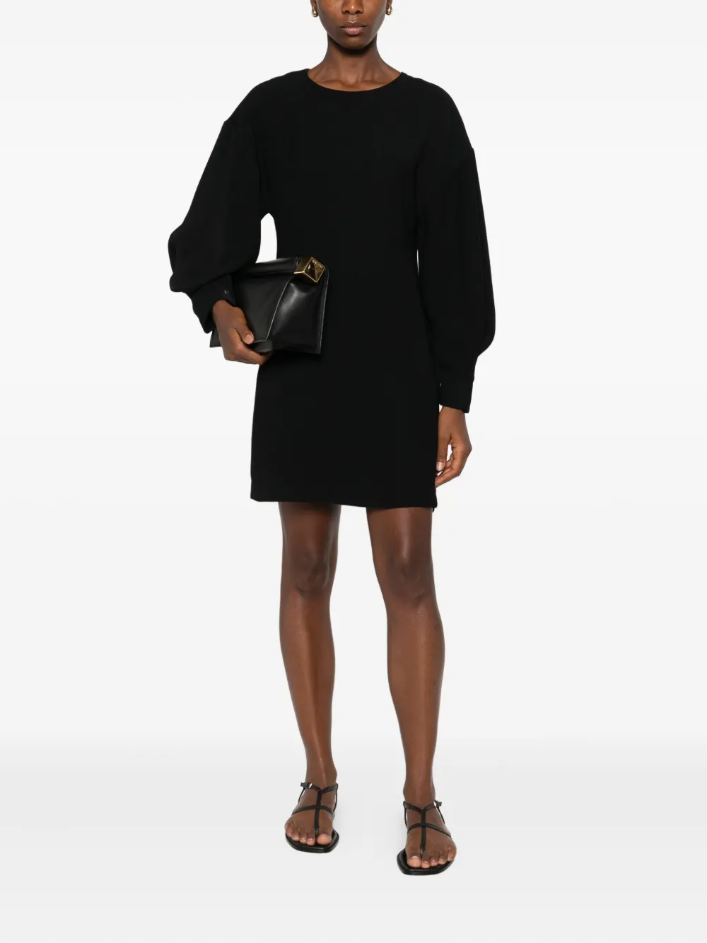 P.A.R.O.S.H. three-quarter sleeve dress - Zwart