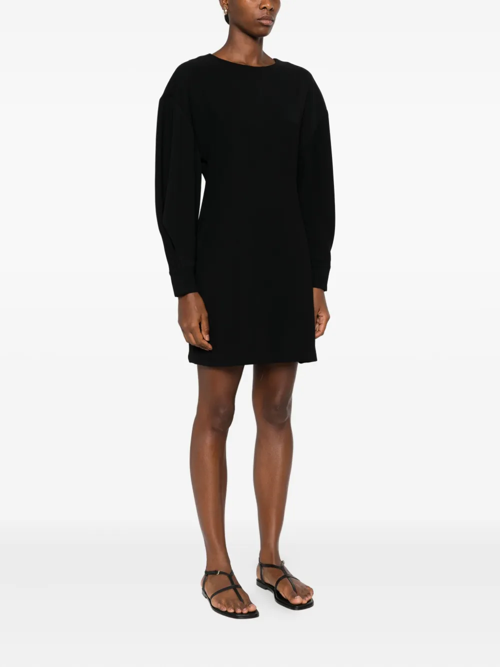 P.A.R.O.S.H. Jurk met cropped mouwen Zwart