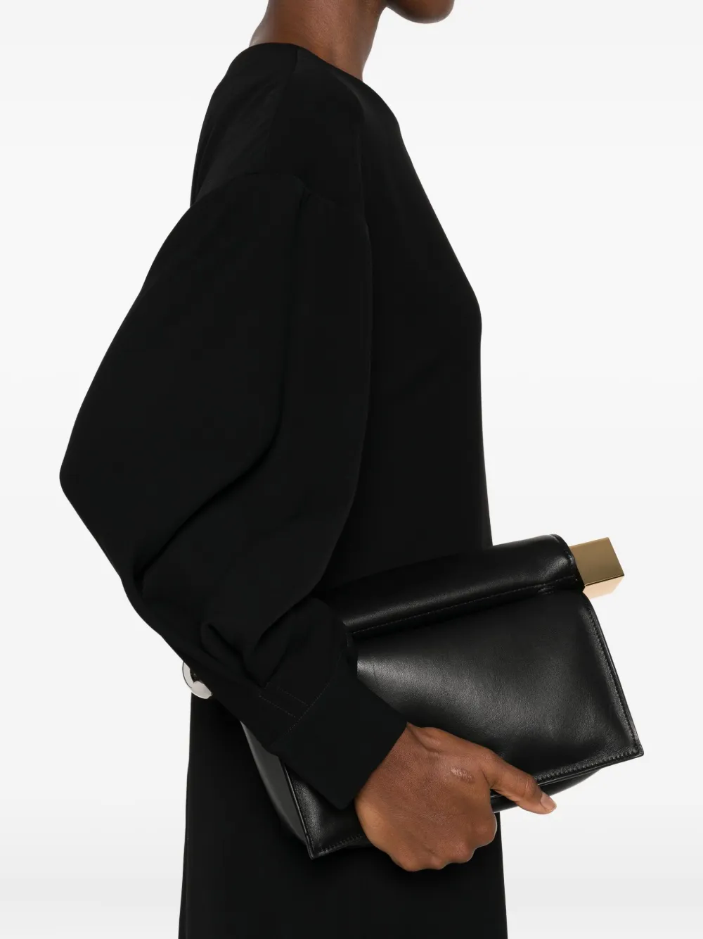 P.A.R.O.S.H. Jurk met cropped mouwen Zwart