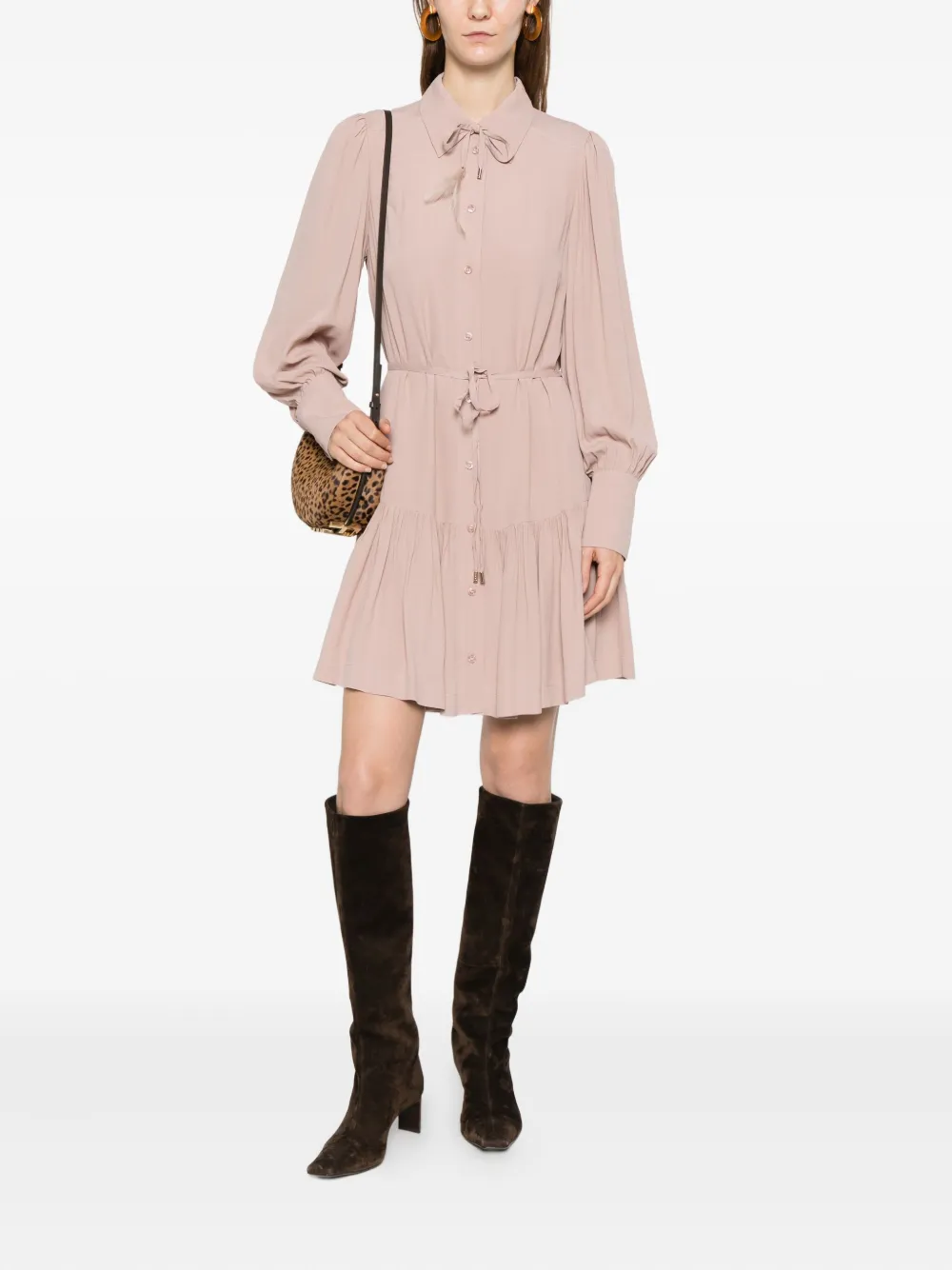 LIU JO feather tie dress - Roze