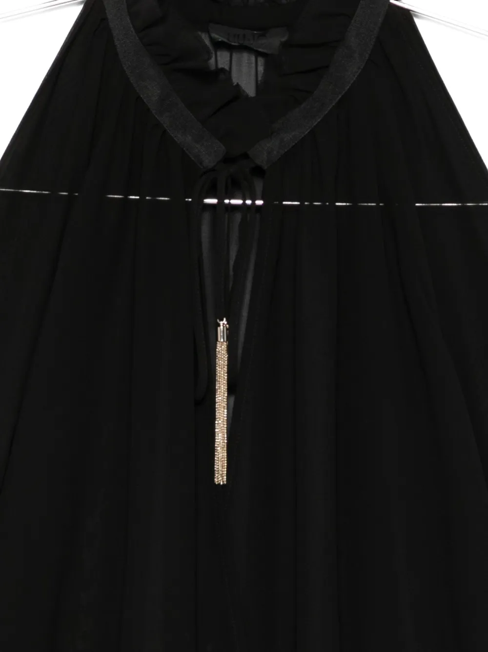 Liu •jo Long Sleeves Tassel Blouse In Black