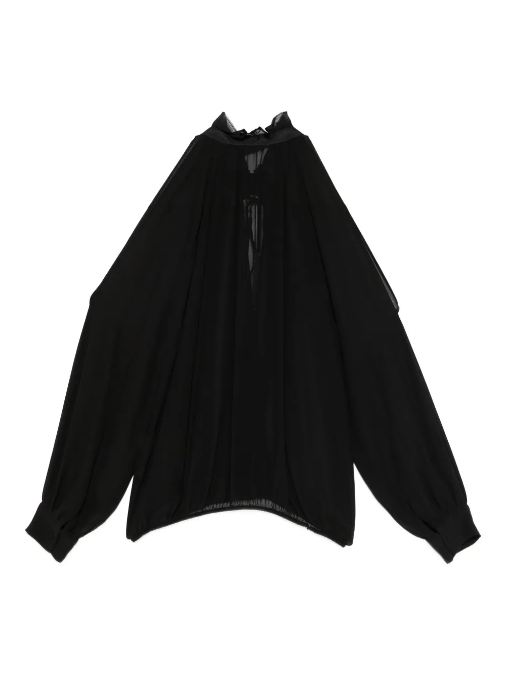 LIU JO Blouse met lange mouwen en kwastje - Zwart
