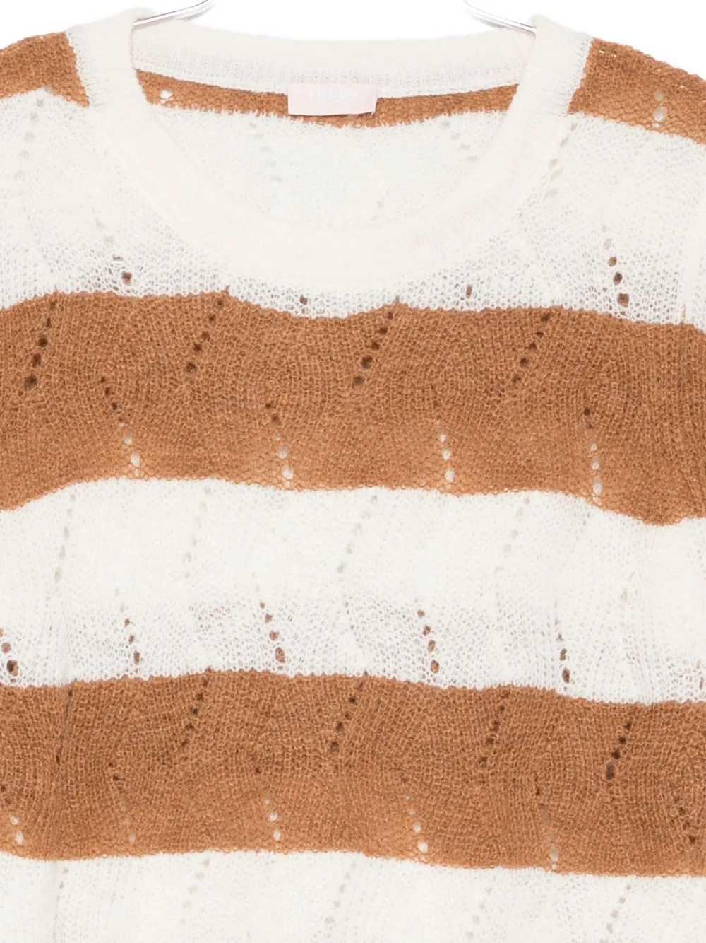 Liu •jo Striped Sweater In Brown