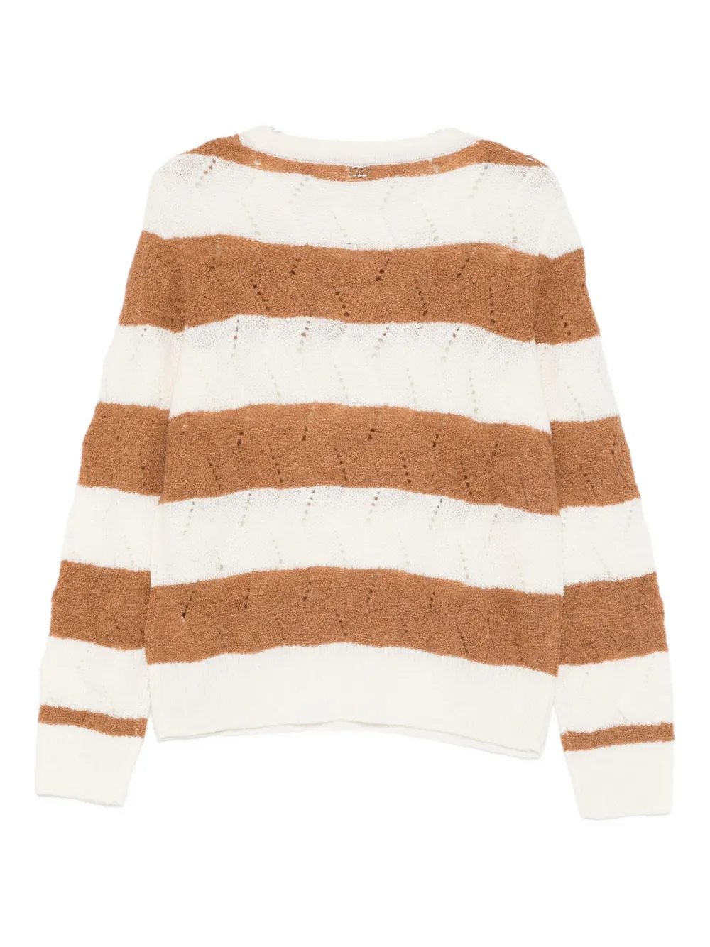Liu •jo Striped Sweater In Brown