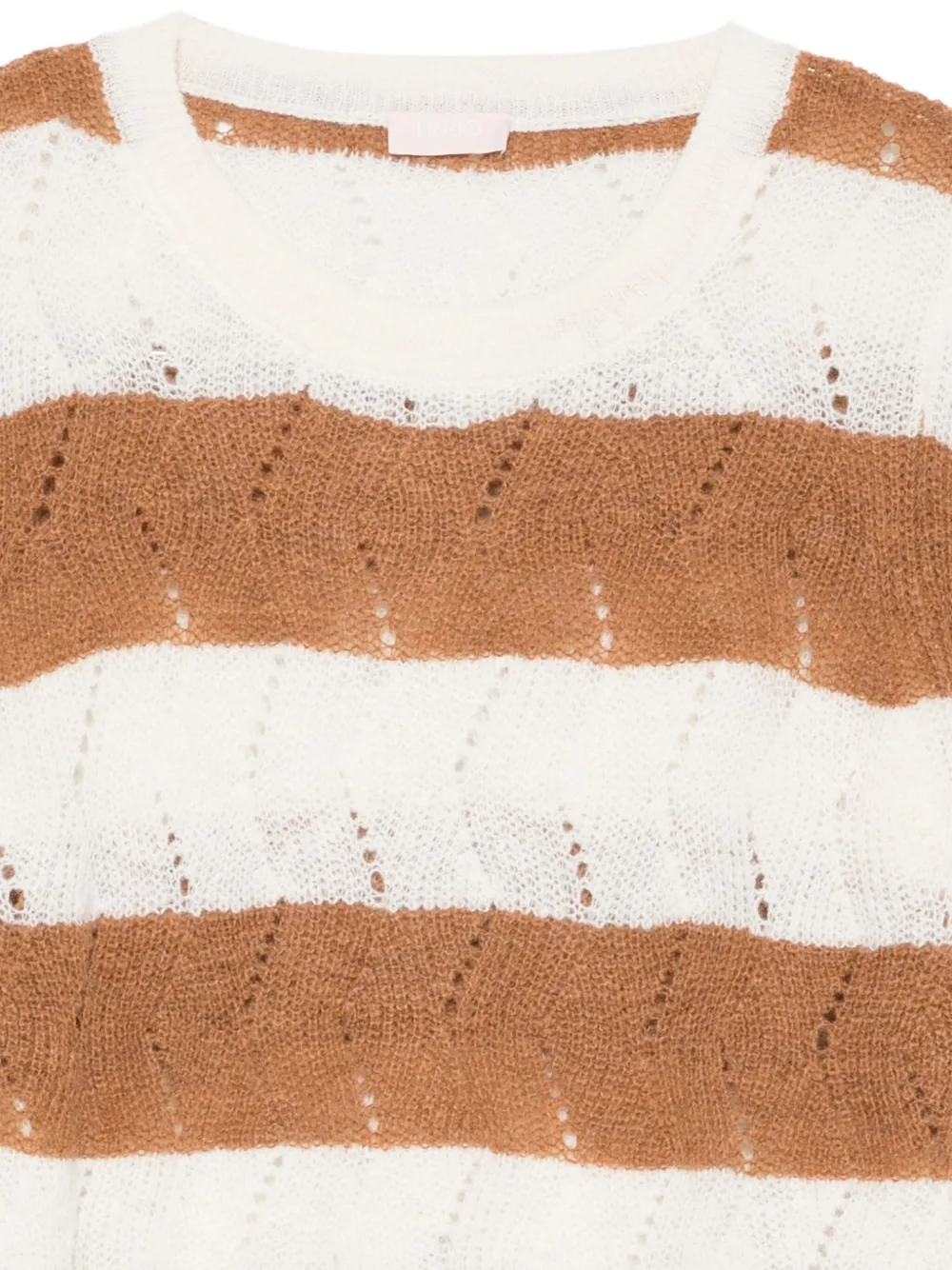 LIU JO Gestreepte trui Beige