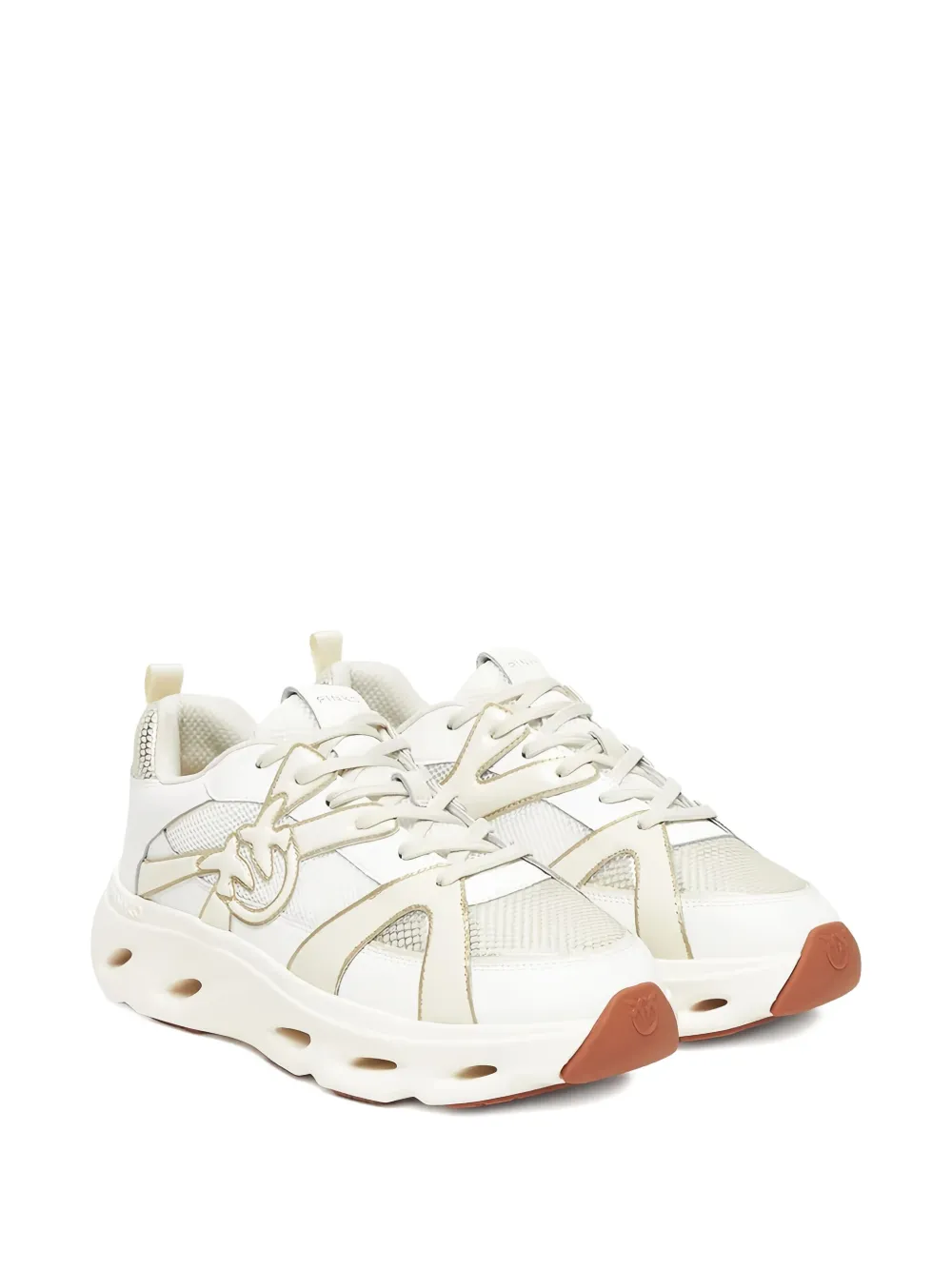 PINKO mesh-panels low-top sneakers - Wit