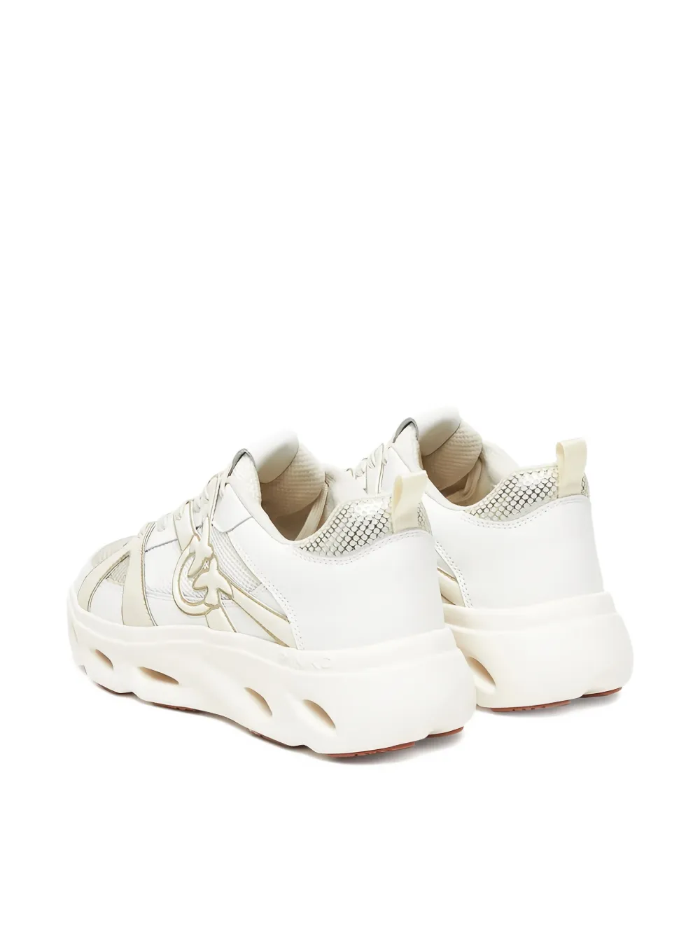 Pinko Mesh-panels Low-top Sneakers In White