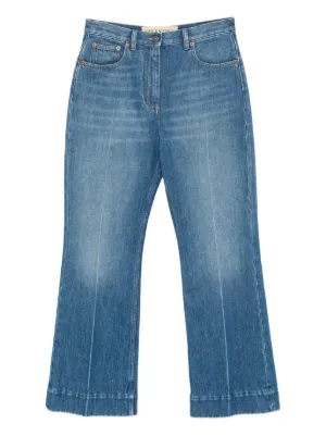 デニム・ジーパン VALENTINO Flared jeans VGold high-rise flared jeans in blue - Valentino | Mytheresa
