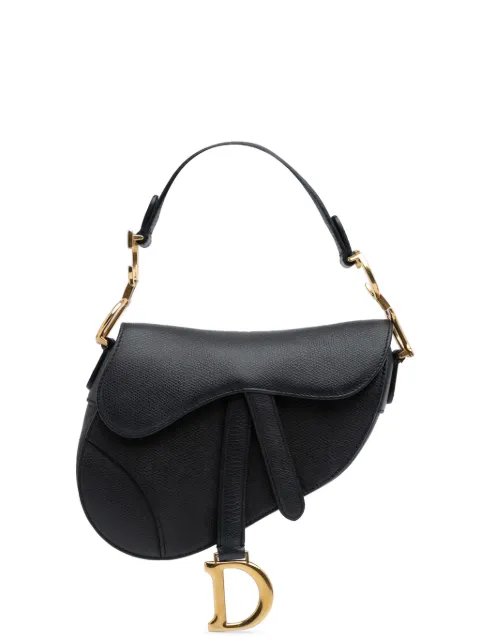 Christian Dior Pre-Owned 2019 미니 그레인 카프스킨 새들 사첼 백