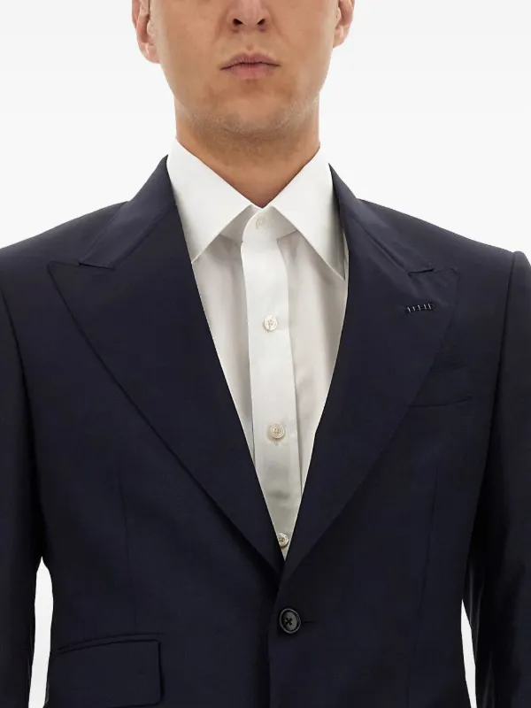 TOM FORD ボタン ウールスーツ | ブルー | FARFETCH JP