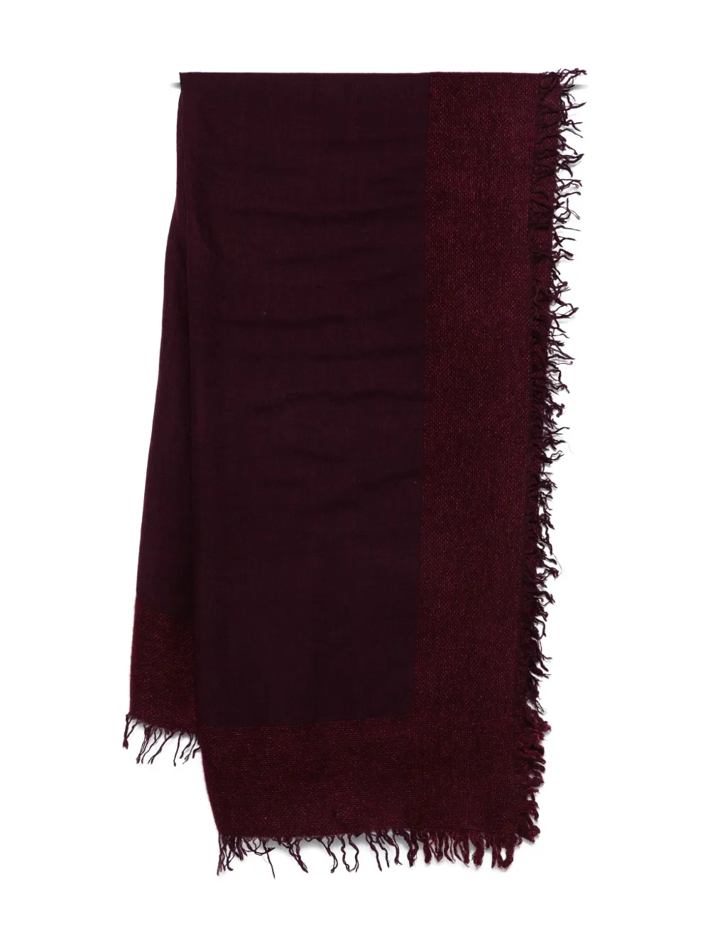 Faliero Sarti frayed-edge scarf Paars