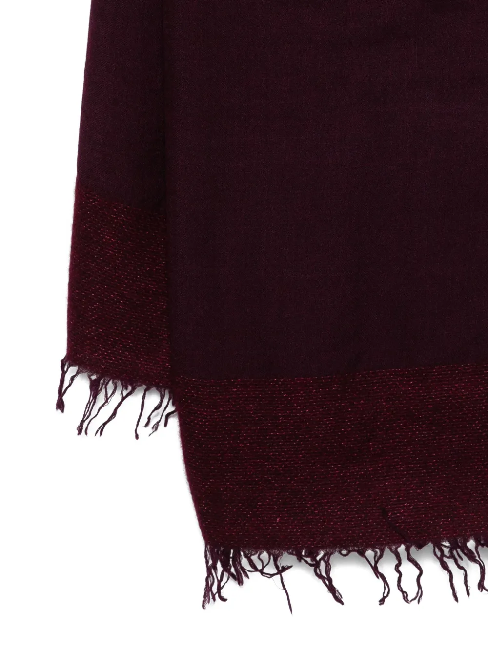 Faliero Sarti frayed-edge scarf Paars