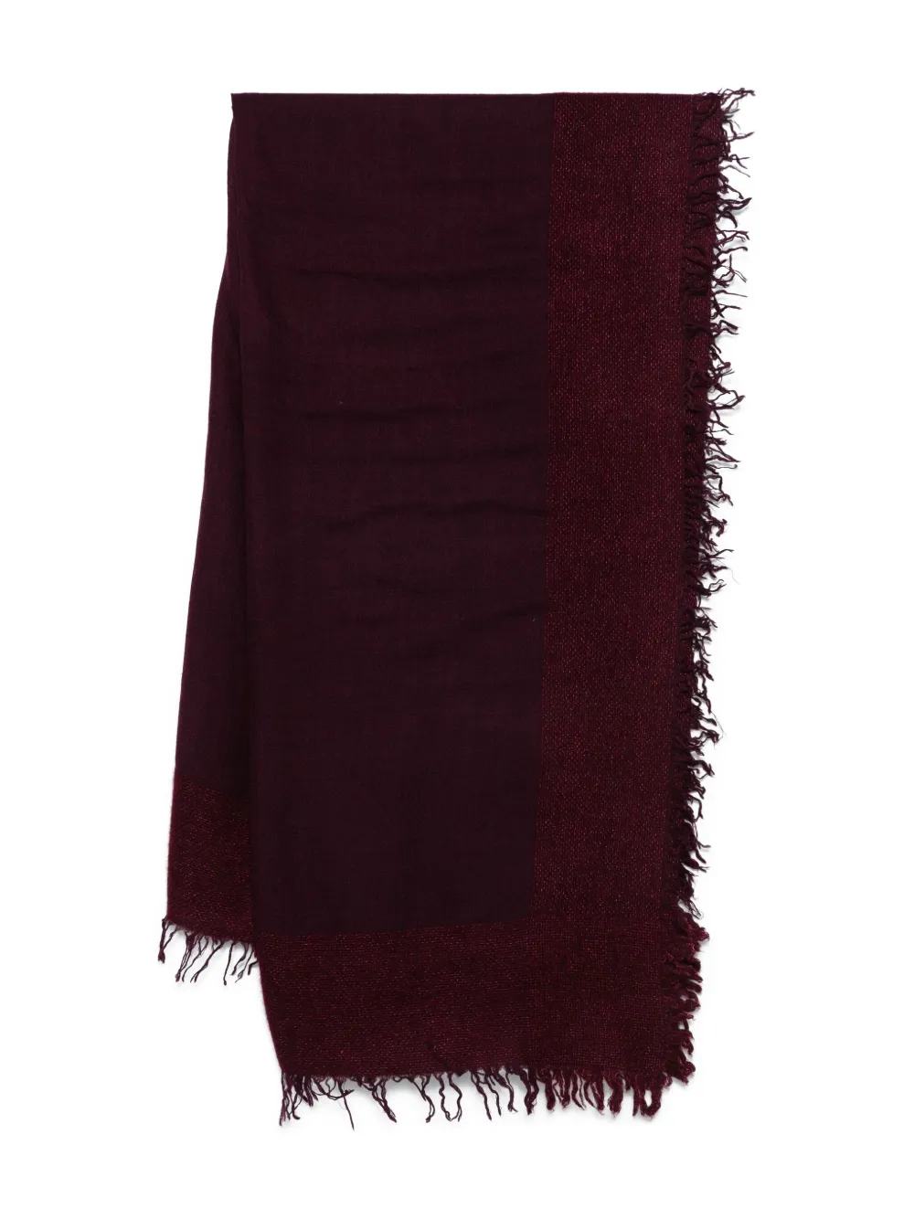 Faliero Sarti frayed-edge scarf Paars