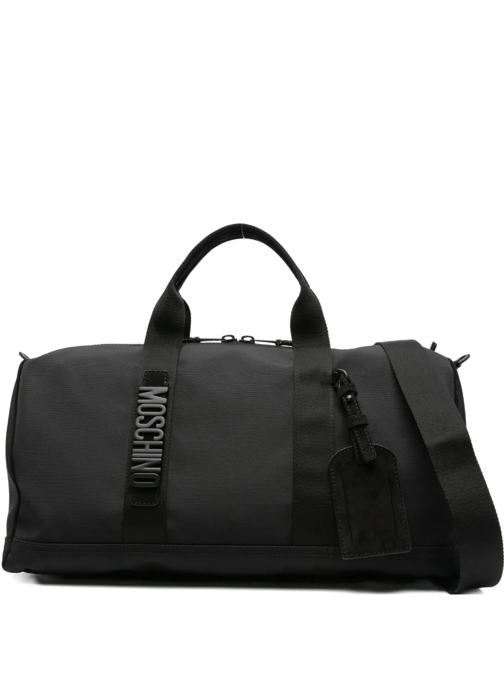 Moschino Logo-detailed Holdall In Black