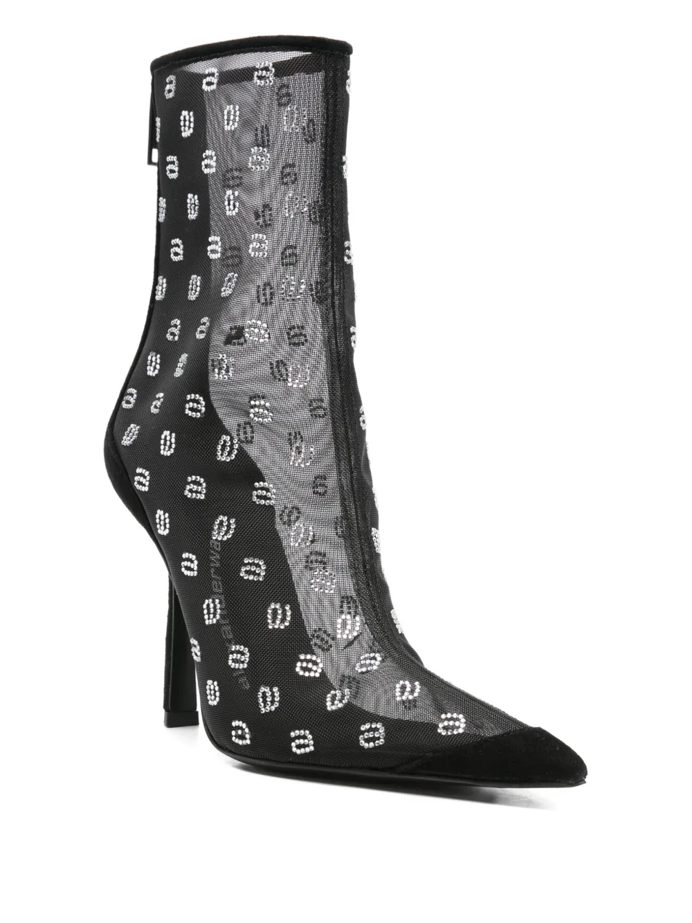Pre-Owned Alexander Wang 100mm laarzen verfraaid met kristallen - Zwart