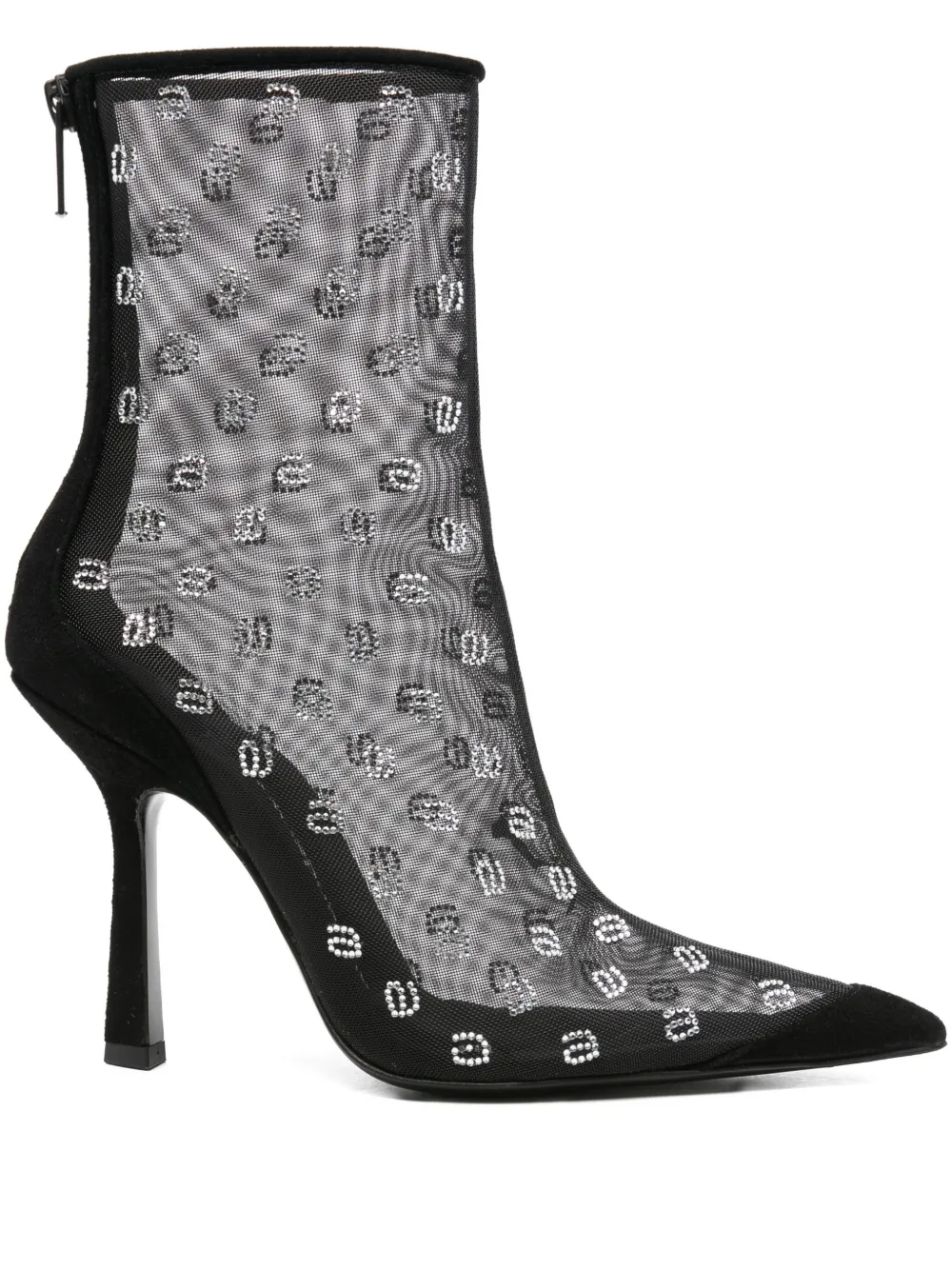 100mm crystal-embellished boots