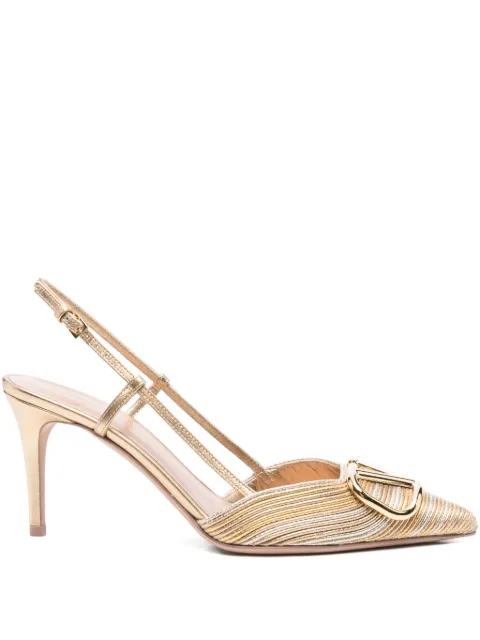 Valentino Garavani Pre-Owned 80mm VLogo slingback pumps
