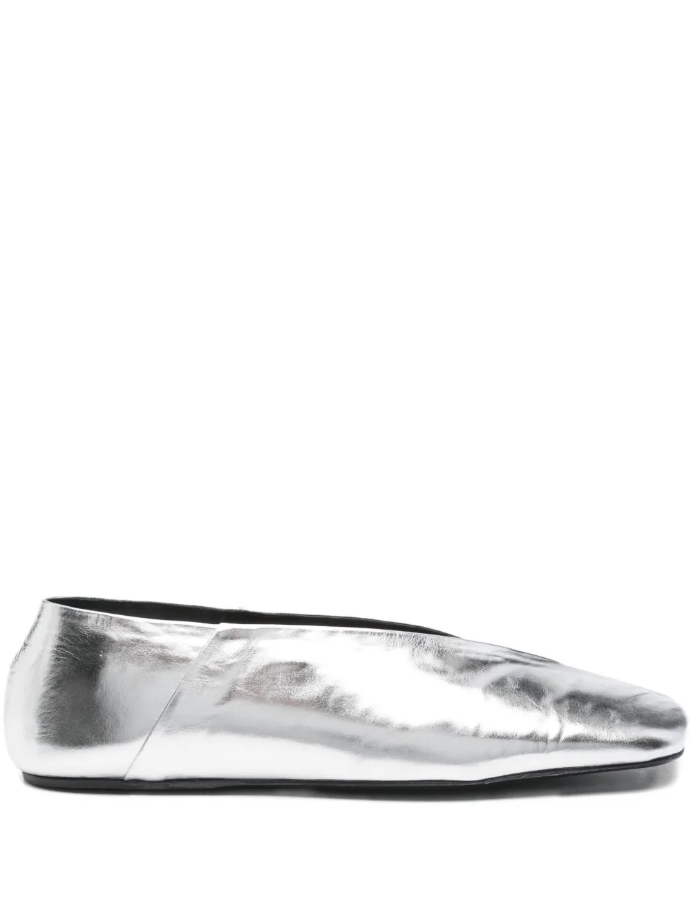 2024 Metallic Leather Ballerina Shoes