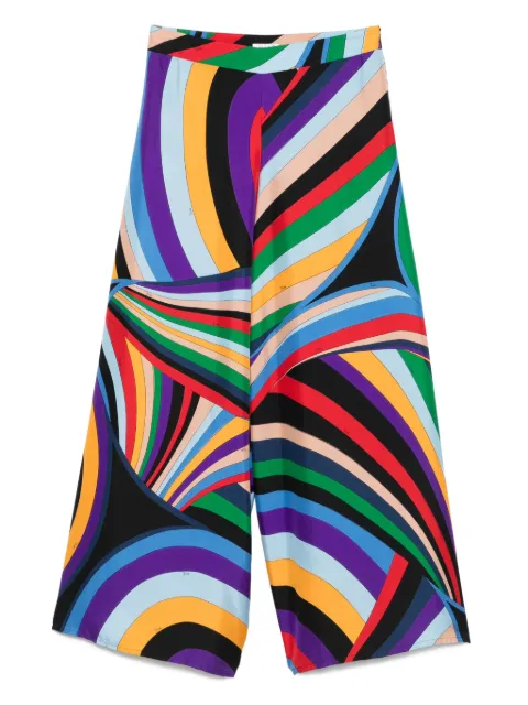 PUCCI Pre-Owned بنطال حرير بطبعة 'إيرايد' 2024