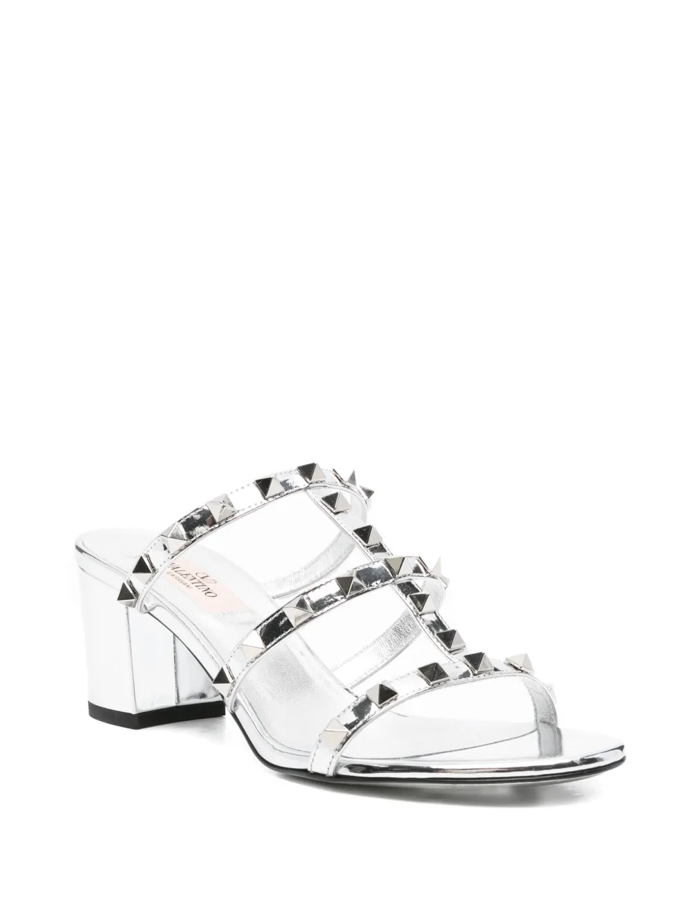 Valentino Garavani Pre-Owned Rockstud leren sandalen - Zilver