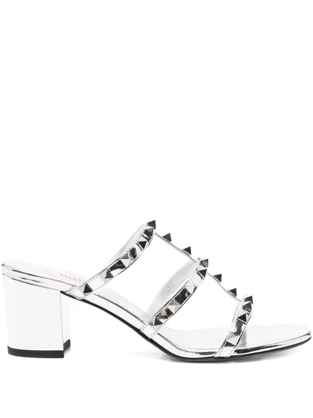 Rockstud leather sandals