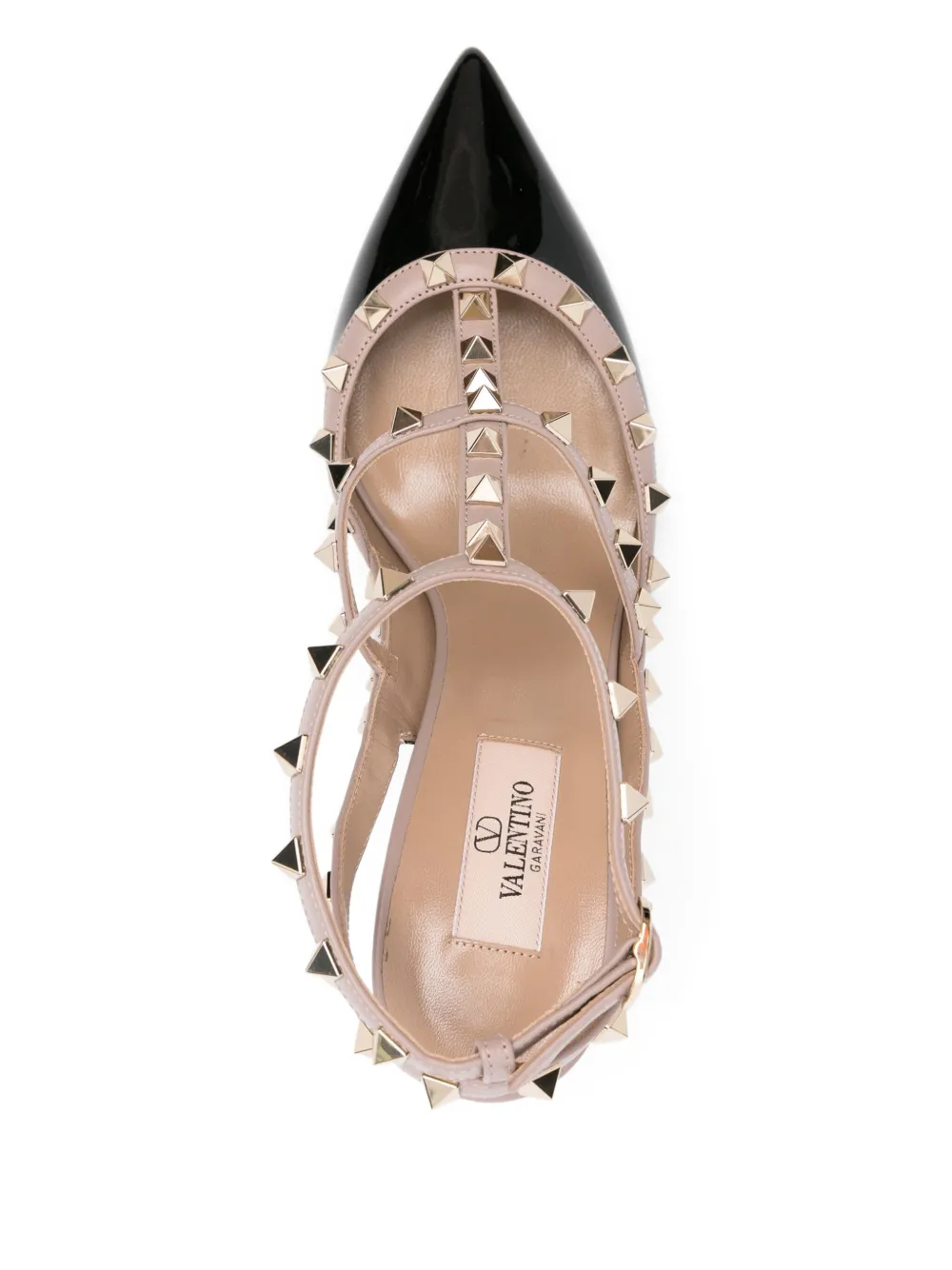 Pre-owned Valentino Garavani 105mm Rockstud Heeled Pumps In Black